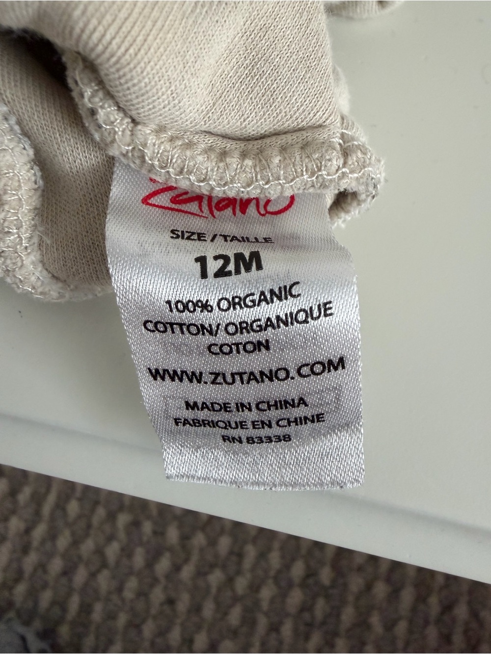 Zutano Organic Cotton Baby Booties Bundle (2 Pairs) 12 Months – Khaki & Gray - Picture 6 of 11